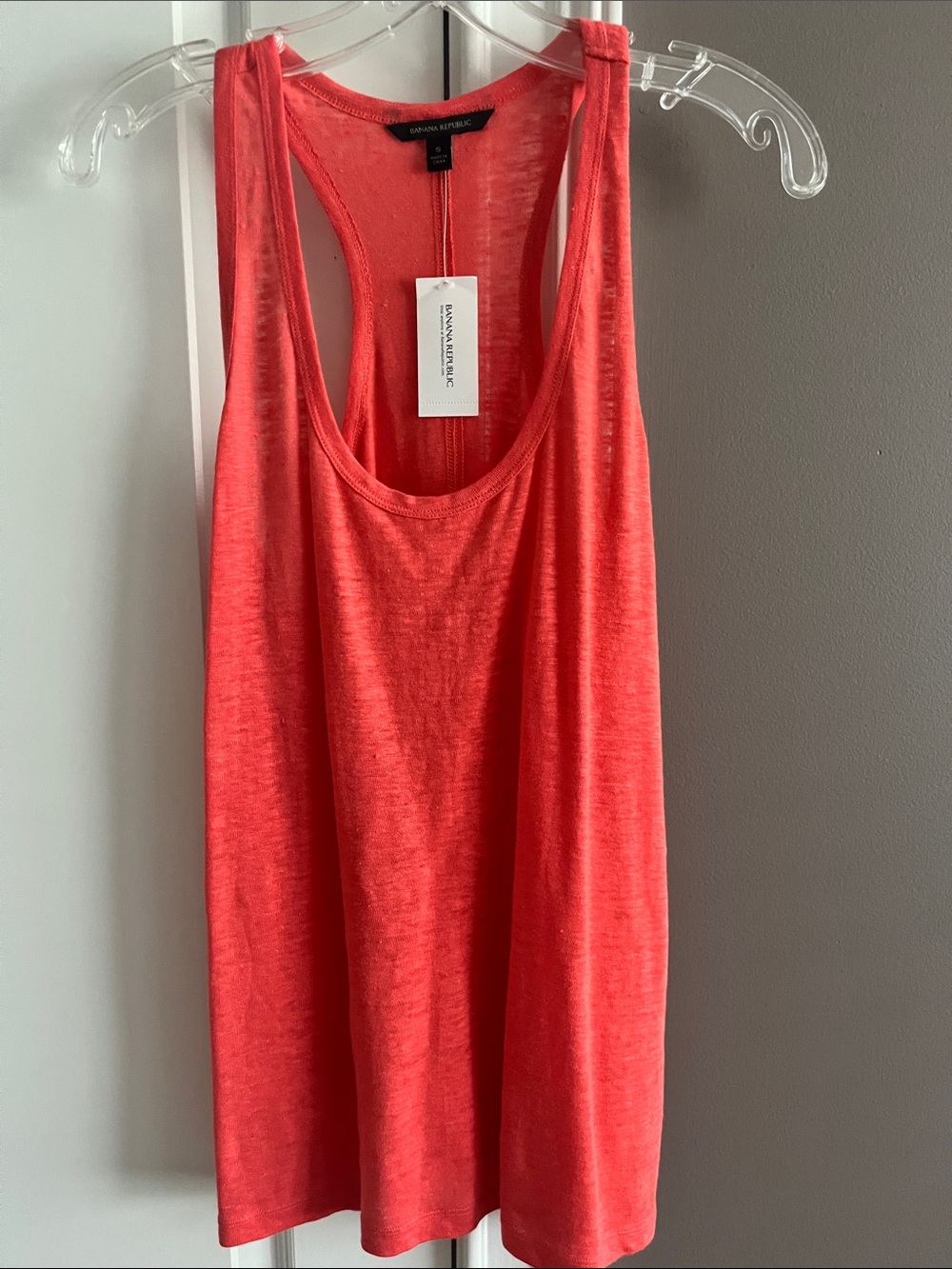 Banana Republic Coral-Red Racerback Tank